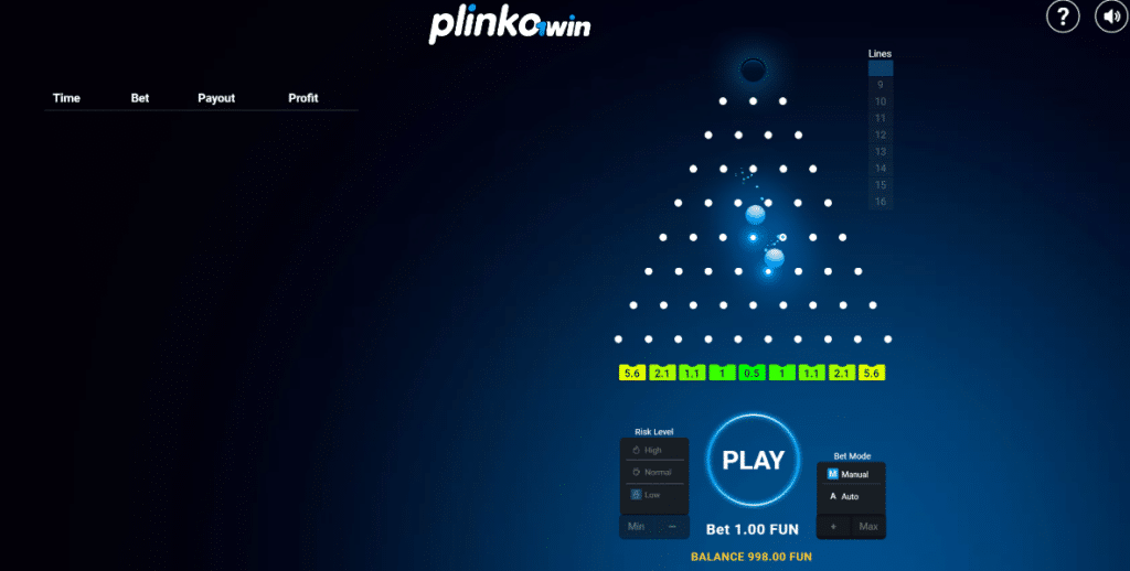 1win Plinko Casino Game